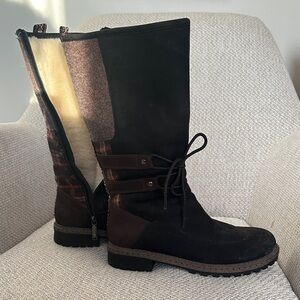 Blondo Black and Brown Winter Boots